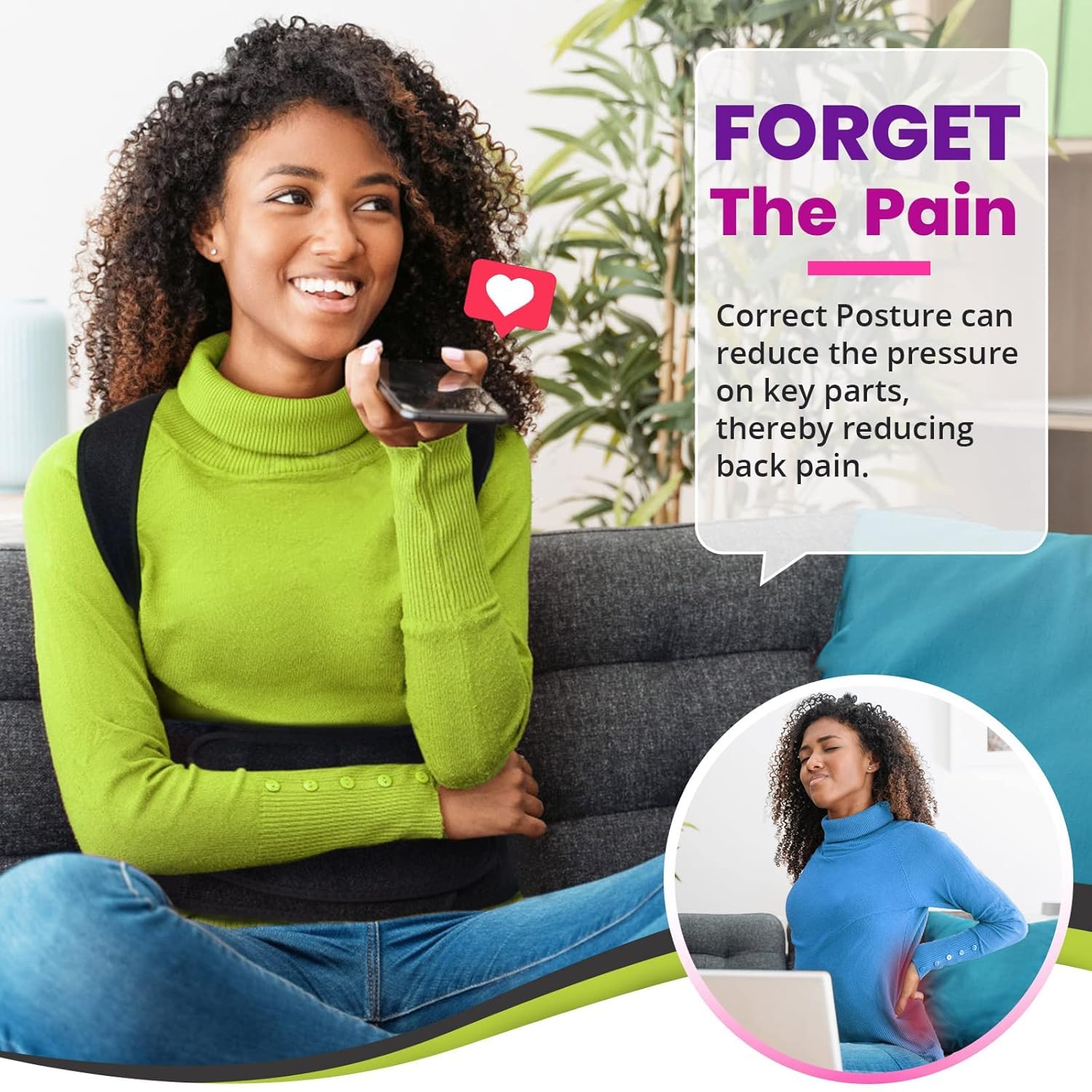 FitGuard Pro Back Brace Posture Corrector for Women and Men, Shoulder Straightener, Adjustable Full Back Support, Upper and Lower Back Pain Relief - Scoliosis, Hunchback, Hump, Thoracic, Spine Correc