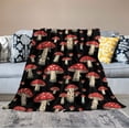 thumbnail image 2 of WERPE  Mushroom Decor Gifts for Kids Women Mushroom Lovers Throw Blanket Lightweight Cozy Plush Blanket Mushroom Decor Blanket for Couch Bedroom Living Rooms Sofa White, 2 of 6