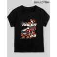 thumbnail image 1 of Camiseta de algodón de verano para niños: camiseta gráfica de carreras callejeras con cuello redondo y estampado New York 23, top informal de punto con ligera elasticidad, corte regular, manga corta, 1 of 6