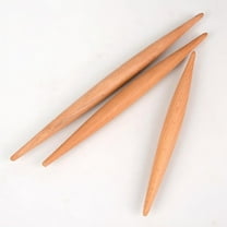 Beaupretty Wooden Rolling Pin Beige Dough Pastry Roller Kitchen Baking Tool