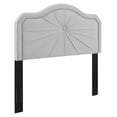 thumbnail image 2 of Modway Kristin Pleated Performance Velvet Full/Queen Headboard in Light Gray, 2 of 10