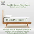thumbnail image 3 of Split California King 5-Piece Sheet Set, 700-TC Giza Cotton, 21 inch Deep Pockets - White, 3 of 7