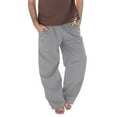 thumbnail image 1 of Mens Spring Summer Leisure Vacation Party Beach Hawaii Solid Color Cotton Linen Trousers, 1 of 6