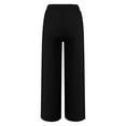 thumbnail image 4 of XuJwPNcy Women's Lounge Capri Pants Summer Low Rise Straight Leg Cropped Trousers with Pockets Trendy Capris, 4 of 5
