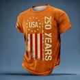 thumbnail image 4 of Men's 250th Anniversary Usa Shirt 250 Anniversary Usa Flag 1776-2026 250th Birthday T-Shirt Crew Neck Casual Stylish America Pullover Streetwear, 4 of 6