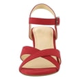 thumbnail image 4 of Zapatos de tacón de cuña con correa en el tobillo para mujer zapatos casuales de verano con punta abierta cómodos, 4 of 7