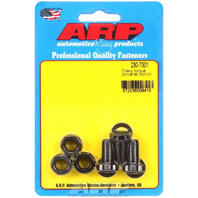ARP Auto Racing Torque Converter Bolt 230-7301 For Use With General Motors; 0.750 Inch Under Head Length; 3/8 Inch - 24 Thread Size; With Washers