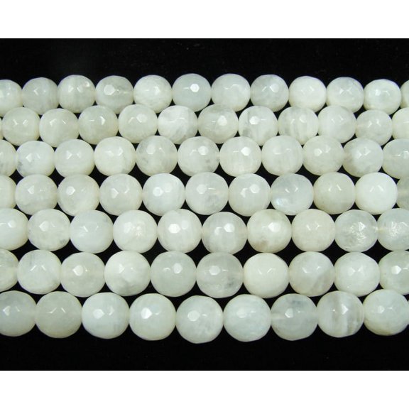 7mm High Quality Moonstone Faceted Round Beads Genuine Gemstone Natural Jewelry Making