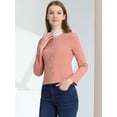 thumbnail image 3 of Chaqueta De Mujer Con Botones Cortos Y Ligeros Vintage De Otoño Con Bolsillos Rosa oscuro S, 3 of 5