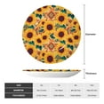 thumbnail image 2 of Zufioo Bohemian Sunflower Print Bone China Decorative Plate, Ceramic Dinner Plate with Stand Ceramic Decoration Homewares-8in, 2 of 6