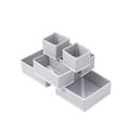 thumbnail image 1 of Xiao Hua 6 cajas de almacenamiento para organizar la despensa, perfectas para baño, armario, cocina, nevera y armario. 28 x 28 x 11 cm (gris claro)., 1 of 4