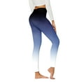 thumbnail image 1 of Gibobby Pantalones térmicos para mujer Leggings para mujer con estampado degradado, informales, cómodos, para el , pantalones para botas(Azul oscuro,CH), 1 of 4