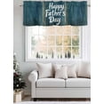 thumbnail image 5 of Fathers Day Valances for Windows, Rod Pocket Kitchen Valance Curtains - Soft & Washable Small Window Treatment for Living Room,&nbsp;Bathroom, Retro Wooden Grain , 42x12 Inch, 1 Panel, 5 of 9