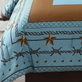 thumbnail image 6 of Chezmoi Collection Tulsa 7-Piece Western Star Lodge Printed Comforter Set, California King, Turquoise Brown, 6 of 6