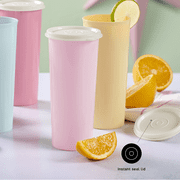 Tupperware 16 oz Plastic Tumbler Set with Lids, Assorted Colors (Set of 12)