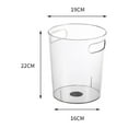 thumbnail image 2 of Transparent Ice Pail Storage Bucket Garbage Can Transparent Trash Can Desktop Storage Bucket PET Plastic Waste Basket Clear Bucket Kitchen Living Room Ice Pail, 2 of 2