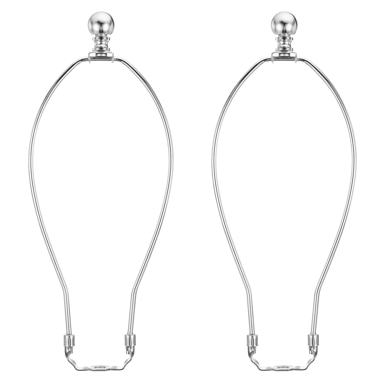 Uxcell 11.5 Inch Lamp Harp Kit with Finial Lamp Shade Holder Chrome, 2