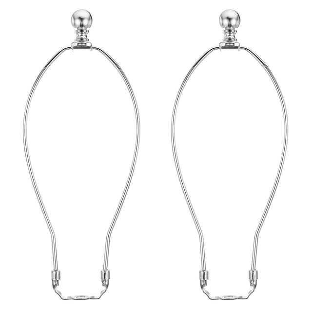 Kit de arpa de lámpara de 11.5 pulgadas Uxcell con soporte de pantalla de lámpara cromo, 2 juegos