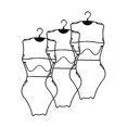 thumbnail image 2 of 3Pcs Top Swivel Hook Bathing Suit, Hangers Bathing Suit Holder, Bikini Hangers, Swimsuit Hangers Space Saving for Dresses, Robes Sleepwear Black, 2 of 8