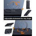 thumbnail image 2 of Funda FlyReal para iPhone 15 Pro Max de fibra de carbono con soporte 360° de 6,7", 2 of 9