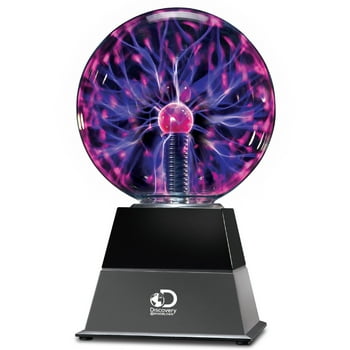 Discovery #Mindblown 6" Plasma Globe Lamp with Interactive Electric Touch and Sound Sensitive Lightning and Tesla Coil