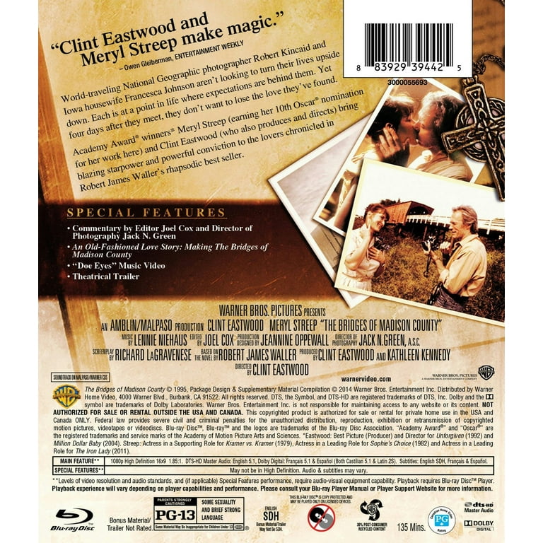 The Bridges Of Madison County [Blu-ray] - Walmart.com