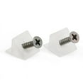thumbnail image 4 of 100 White Plastic Reinforcement Cleat Screw Shelf Furniture Drawer Wedge Support Fitting Right Angle Assembly Repair Bracket, 4 of 5
