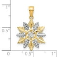 thumbnail image 3 of Finest Gold 10K Yellow with Rhodium Snowflake Charm, 3 of 3