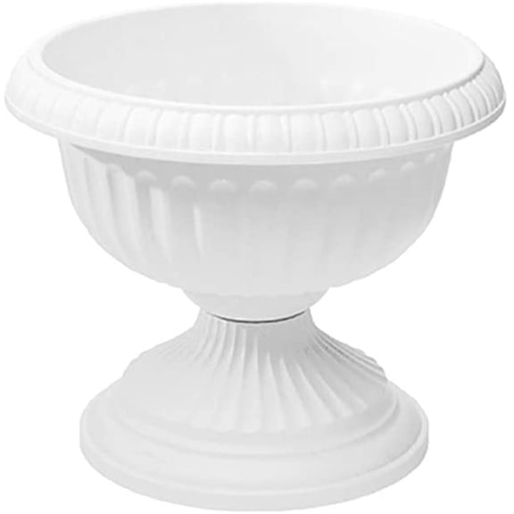 Root & Vessel Grecian Urn Planter, White, 12 Inch