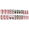 thumbnail image 5 of Christmas French Tip Press on Nails Short Square Coffin Christmas Fake Nails Christmas Tree Glue on Nails Full Cover Acrylic Nails with Snowflake Designs New Year French Acrylic Nails for Women 24Pcs, 5 of 6