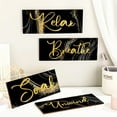 thumbnail image 5 of 4 Pieces Bathroom Wall Decor Relax Soak Unwind Breathe Wall Art Wooden Bathroom Hanging Signs Rustic Vintage Farmhouse Gold Bathroom Wall Decor for Home Laundry Spa Room, 5 of 5