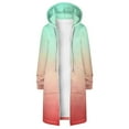 thumbnail image 5 of HBYJLZYG Hoodies Cardigans Sweaters Gradient Sweatshirt Jacket Long Coat, Women Loose Long Sleeve Hoodie Tops Winter Coats For Women, 5 of 5