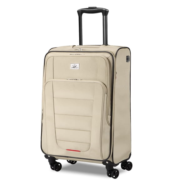 Verdi Travel Carry On Luggage with Spinner Wheels Softshell Lightweight Expandable 20 Inch Suitcase with USB Charging Port and 8-wheel Spinners Carryon Bag