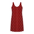 thumbnail image 5 of Ygbgbb Nightgowns for Women Summer Lightweight Comfy Mini Night Gowns Polka Dot Print Sleeveless Slip Dresses Loose Fit V Neck Sleep Shirts Wine S, 5 of 6