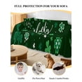 thumbnail image 4 of Lucky Ireland, Couch Cover for 2 Cushion Couch, St. Patrick's Day Spring Shamrock Green Washable Love Seat Sofa Covers Slipcover, Throw Sofa Covers for Pets, Furniture Protector 71"x102", 4 of 9
