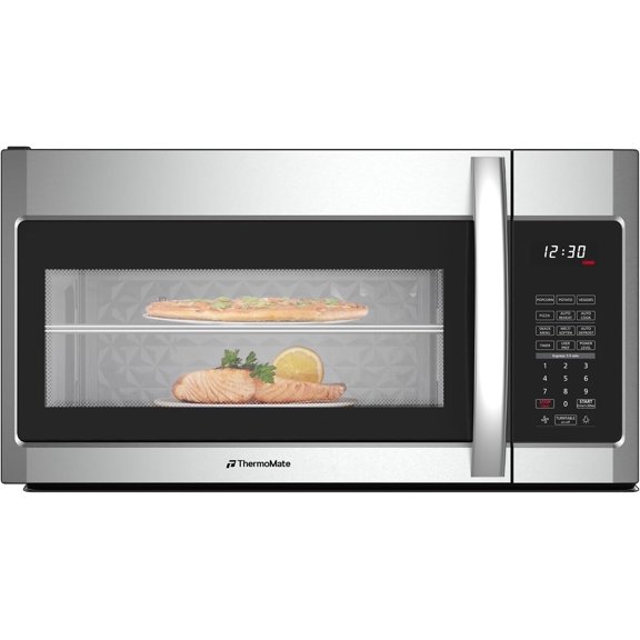 30" Over the Range Microwave Oven, ThermoMate 1.9 Cu. Ft. Capacity Microwave Over the Stove with One Touch, 1000 Cooking Watts, 400 CFM, 11 Power Levels, Sensor Cooking, LED Lighting, Stainless Steel