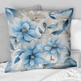 thumbnail image 4 of Designart "Serene Blue Seashore Harmony VI" Floral Printed Throw Pillow, 4 of 5