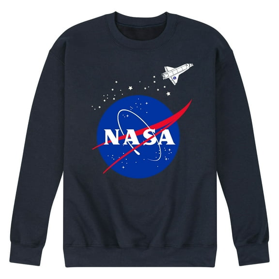 NASA Space Ship - Men's Crew Neck Fleece Pullover