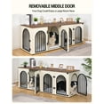 thumbnail image 3 of Dog Crate Furniture, 71" Heavy Duty Dog Kennels with Divider, Pads, Side Table, TV Cabinet, 3 of 8
