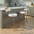 thumbnail image 2 of Rhonda Glam Counter Stool in Gold Metal and Cream Velvet by LumiSource - Set of 2, 2 of 6