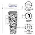 thumbnail image 4 of 40oz Tumbler with Handle and Straw, Vacuum Insulated Stainless Steel Travel Mug, Fits Car Cup Holder, Animal Print, 4 of 6