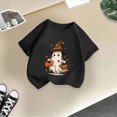 thumbnail image 4 of KPOPLK Kids Spooky Season Fall Tops Girls Halloween Ghost Short Sleeve Shirt Kids Girls Fall Halloween T-Shirts Size 11-12 Years,Black, 4 of 5