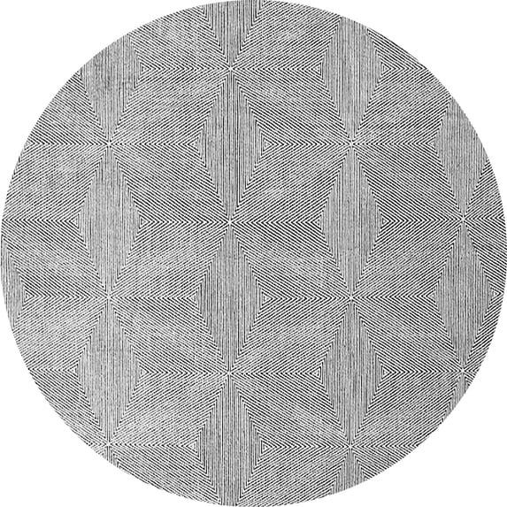 Ahgly Company Indoor Round Solid Gray Modern Area Rugs, 3' Round
