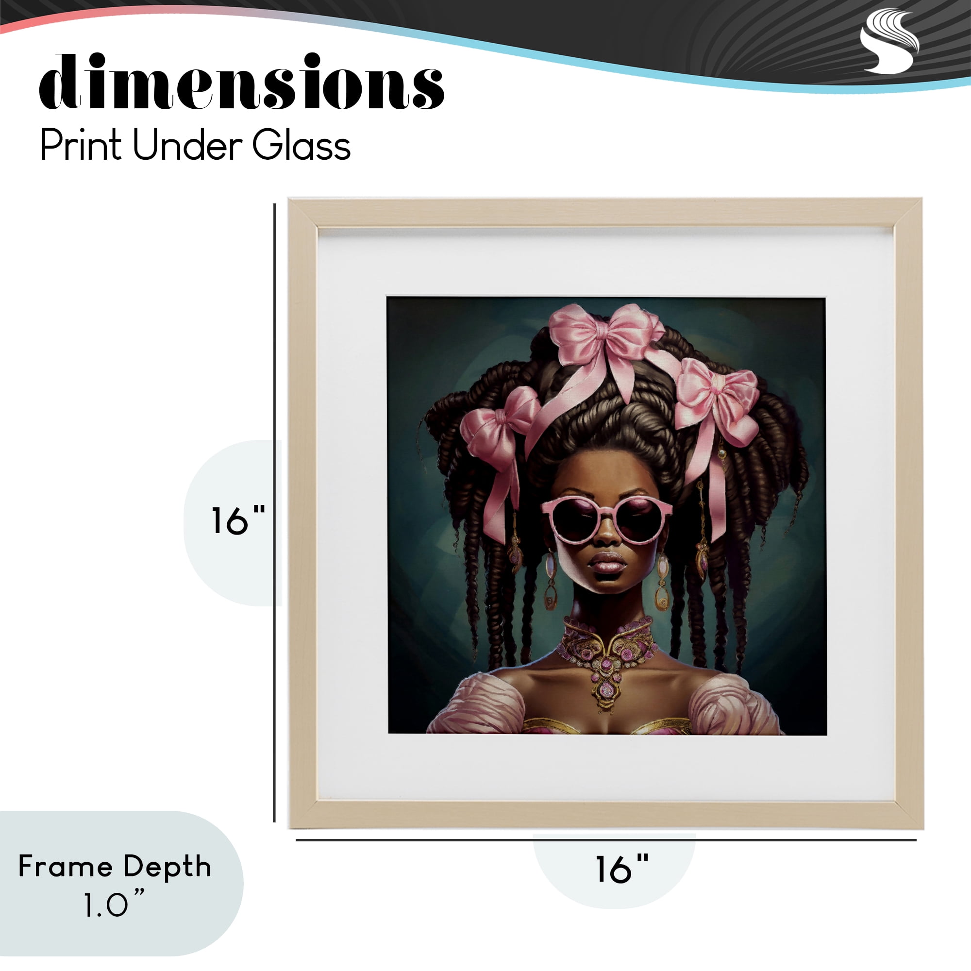 Stupell Industries Rococo Woman With Bows Birch Framed Print Under Glass, design by Grotto Studios