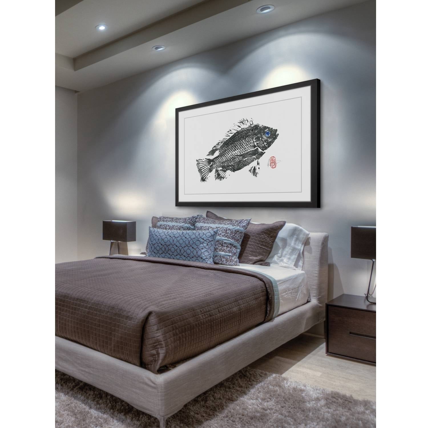 "Medium Tilapia" Framed Painting Print