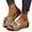 Gold, variant on Platform Wedge Orthopedic Dress Slides Sandals for Women 2025 Comfortable Flower Leather Walking Slip on