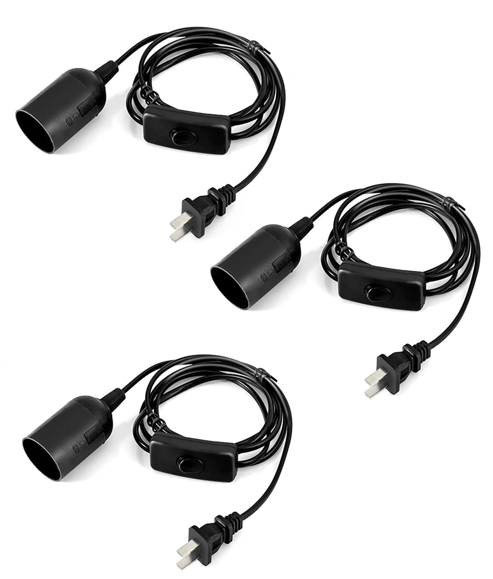 Extension Hanging Lantern Cord Cable, HESSION 5.9ft Lamp Cord MAX 360W