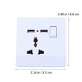thumbnail image 4 of OULII Flat Outlet Plug USB Electrical Outlet Square Charger for Electronics Devices 1Pack, 4 of 5