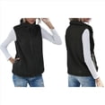 thumbnail image 1 of Chaleco de Felpa Cálido Sin Mangas con Cuello Alto para Mujer, con Cremallera, para Otoño e Invierno, con Bolsillos Negro XXXL, 1 of 7