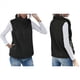 thumbnail image 1 of Chaleco de Felpa Cálido Sin Mangas con Cuello Alto para Mujer, con Cremallera, para Otoño e Invierno, con Bolsillos Negro 4XL, 1 of 7